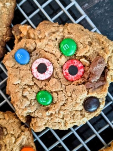 Halloween Candy Monster Cookies