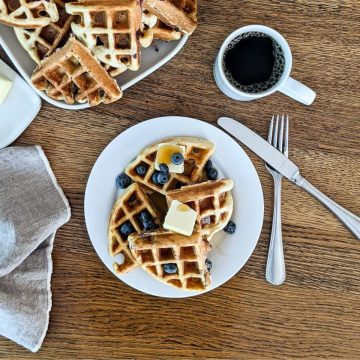 Homemade Blueberry Waffles