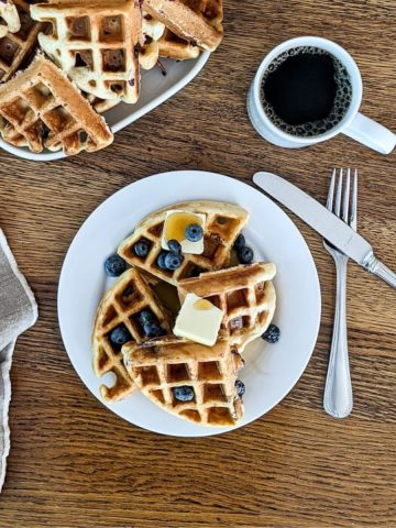 Homemade Blueberry Waffles