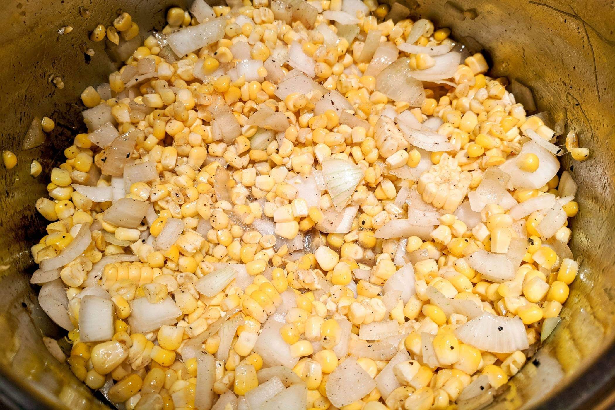 corn and onion for corn chowder.
