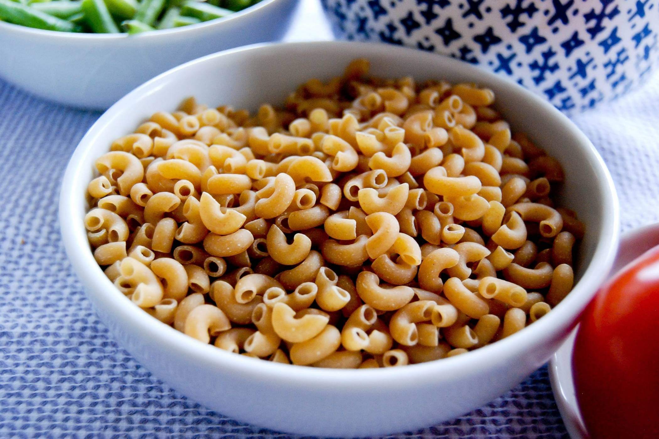 macaroni noodles in bowl.