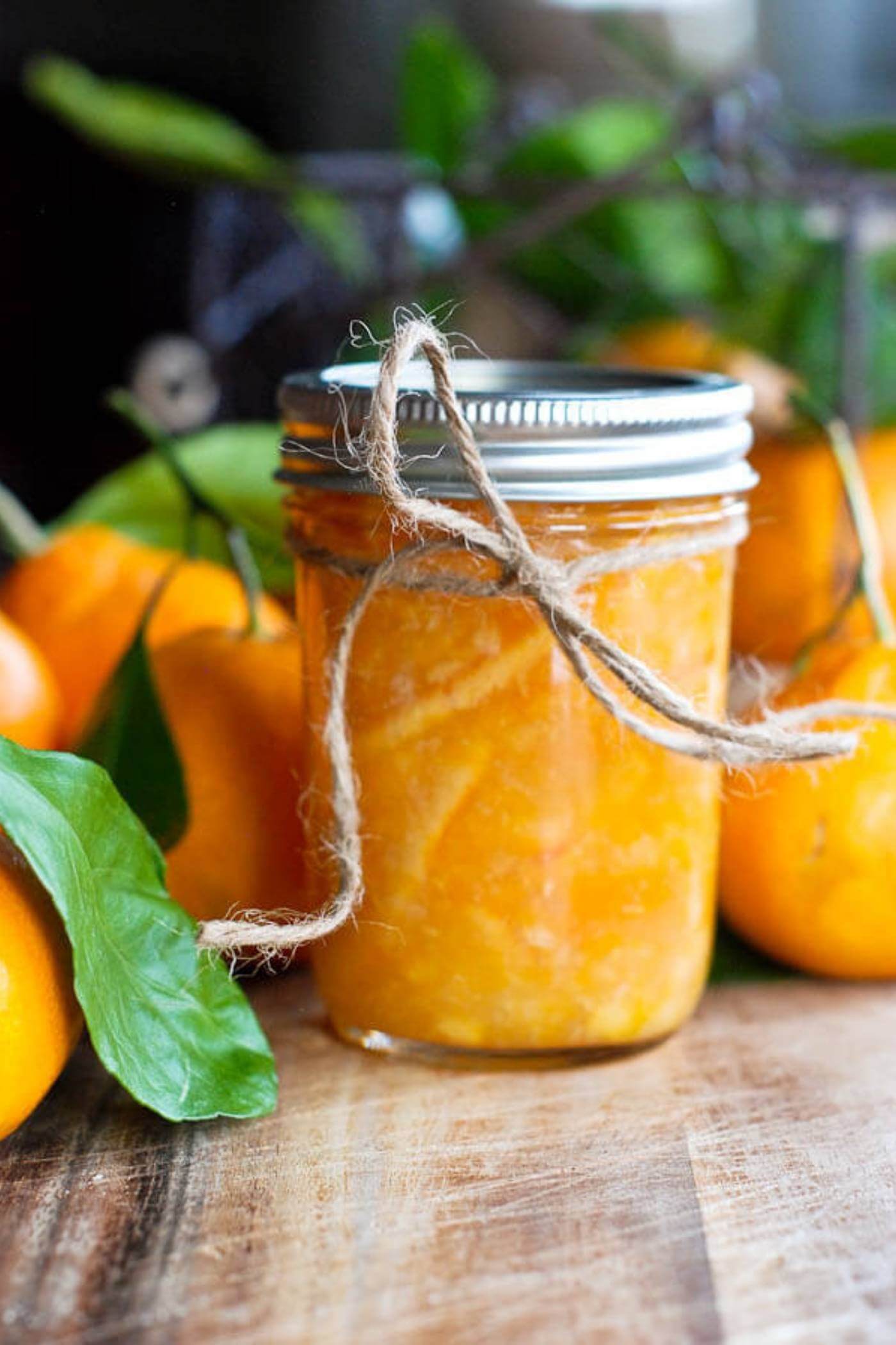 instant pot orange lemon marmalade in jar.