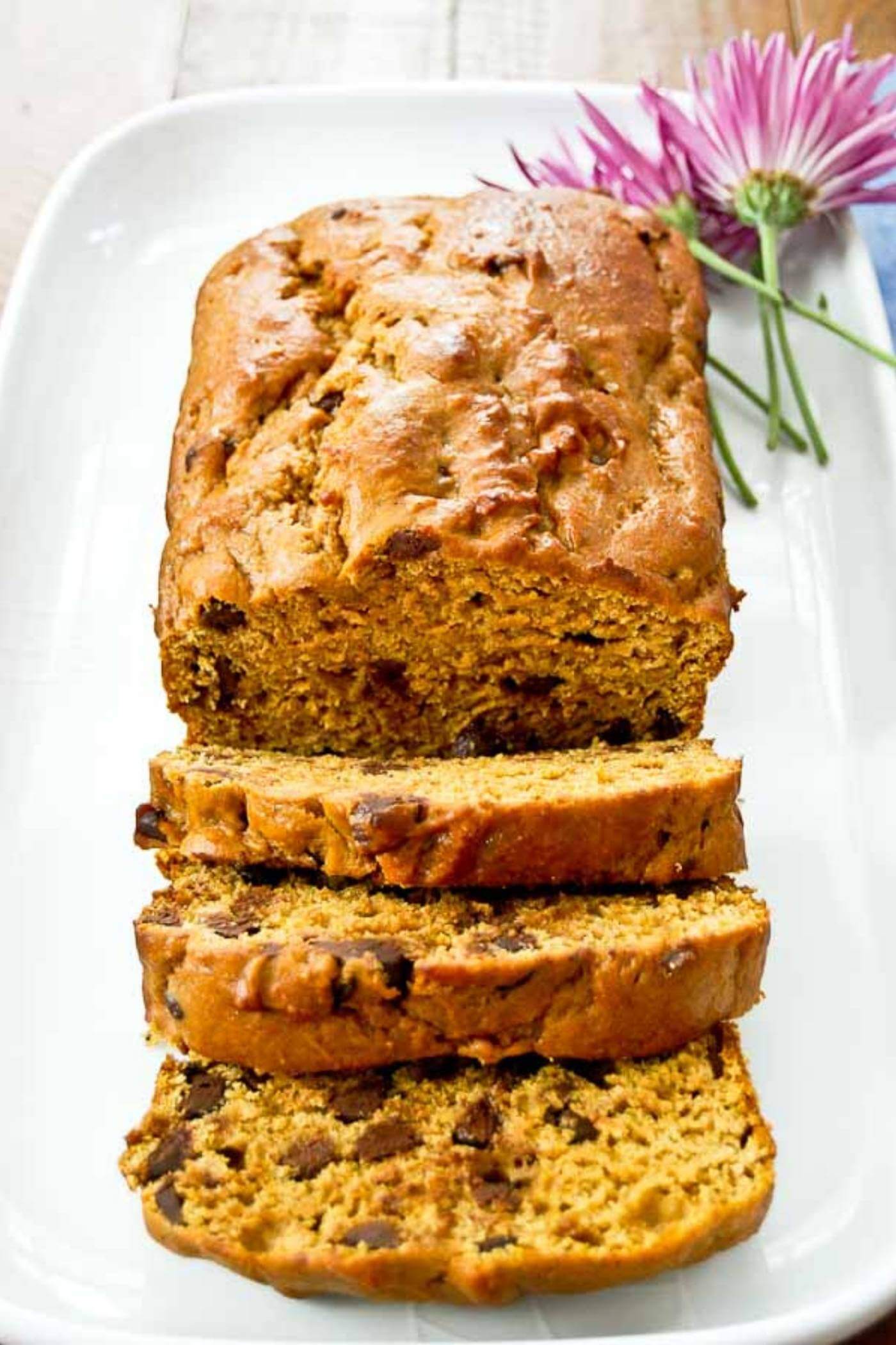 pumpkin chocolate chip bread.