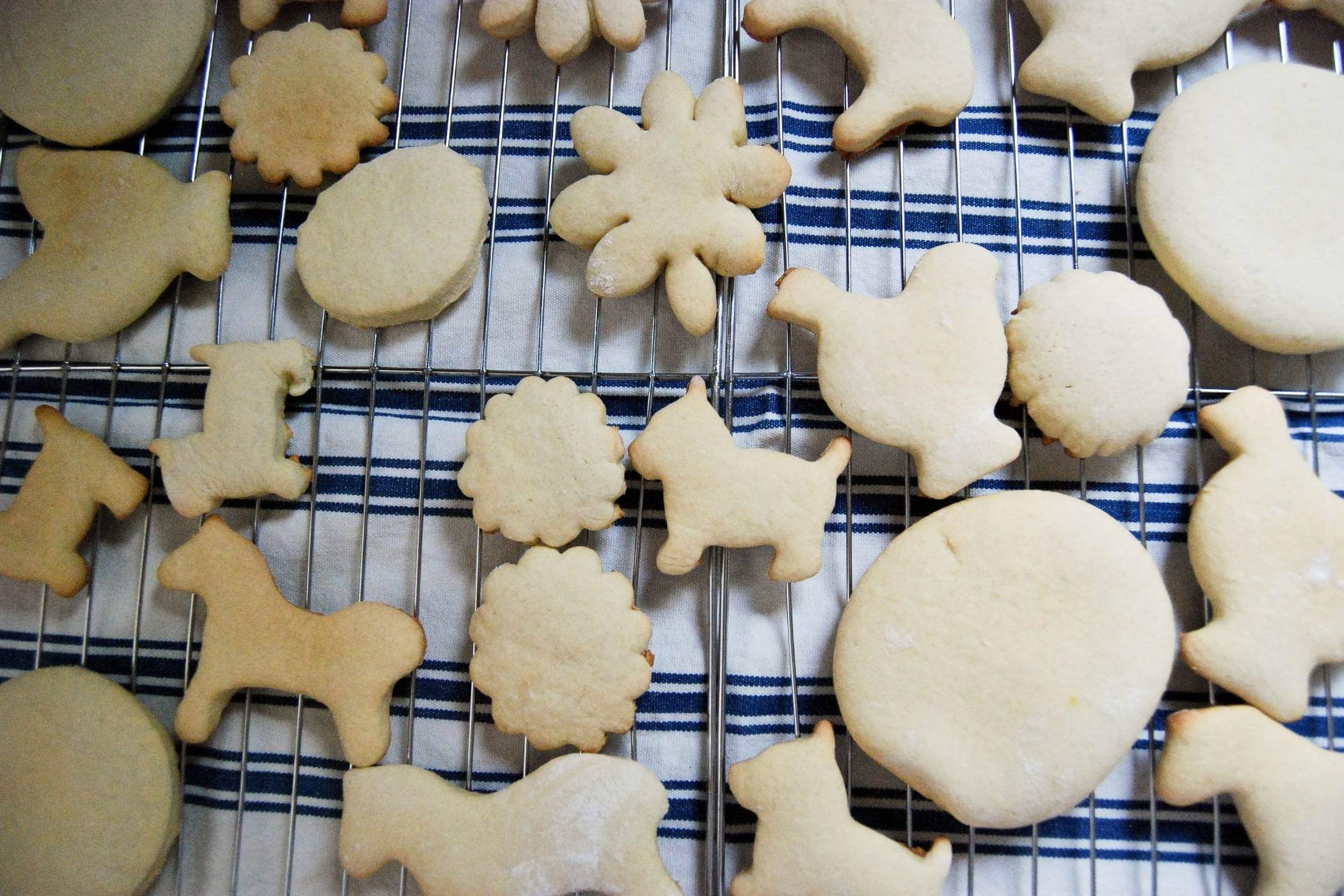 soft sugar cookies on plate.