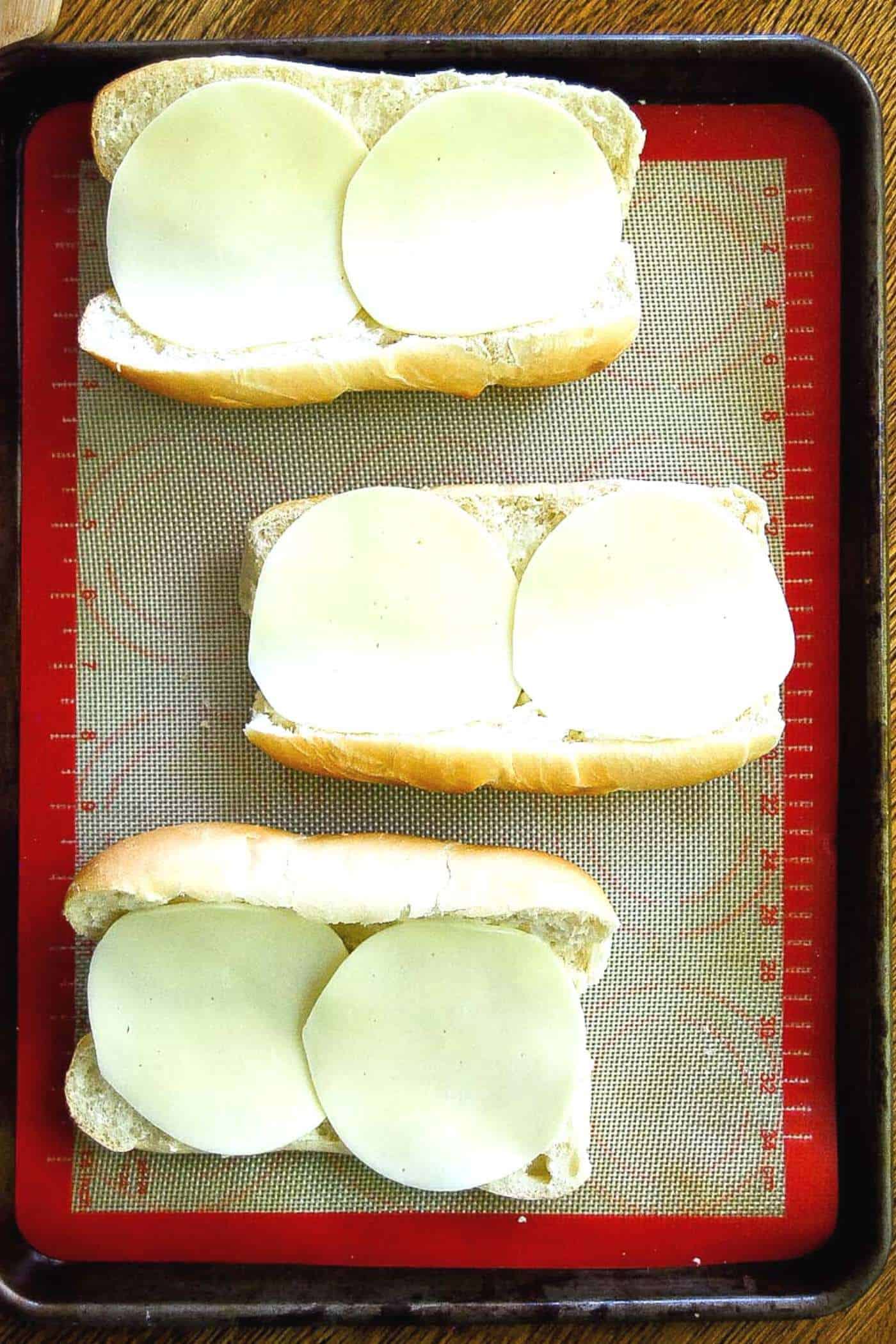 grinder sandwich recipe - cheese slices