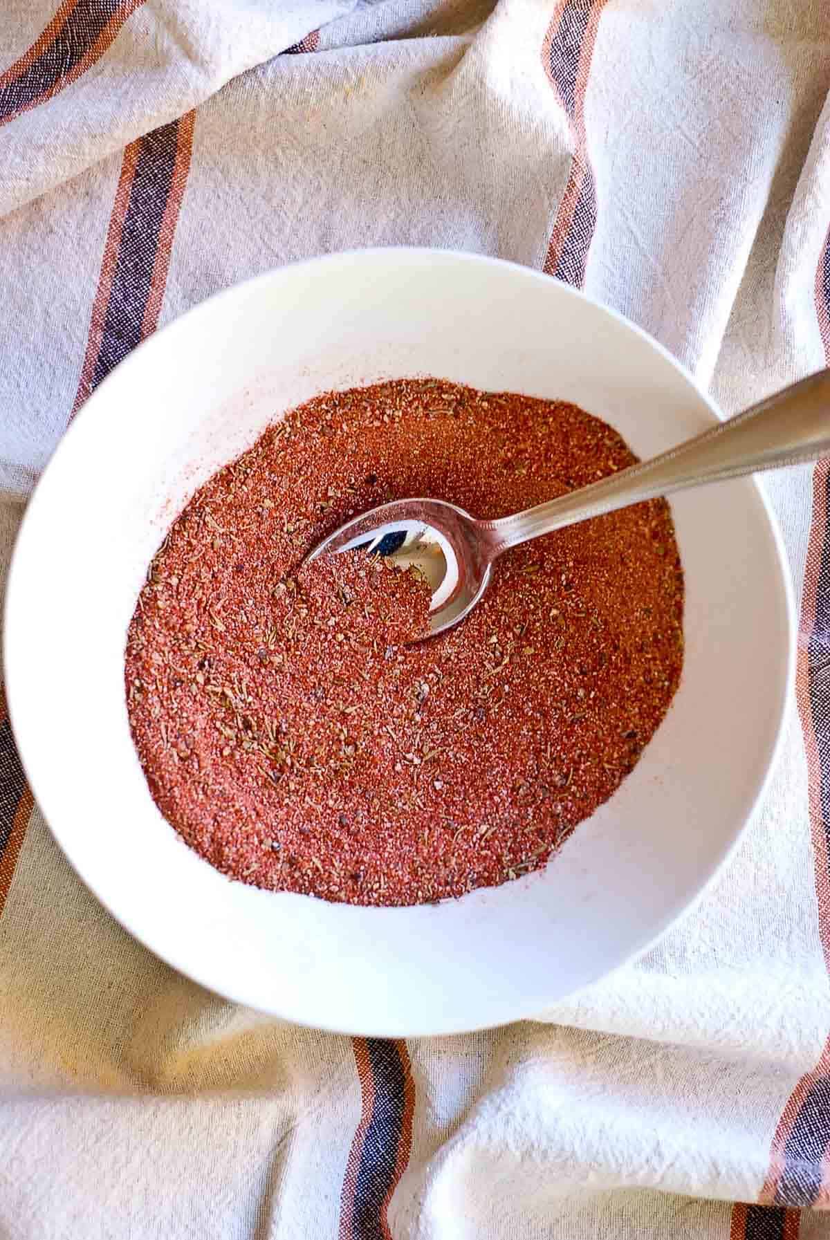 cajun seasoning in a bowl.