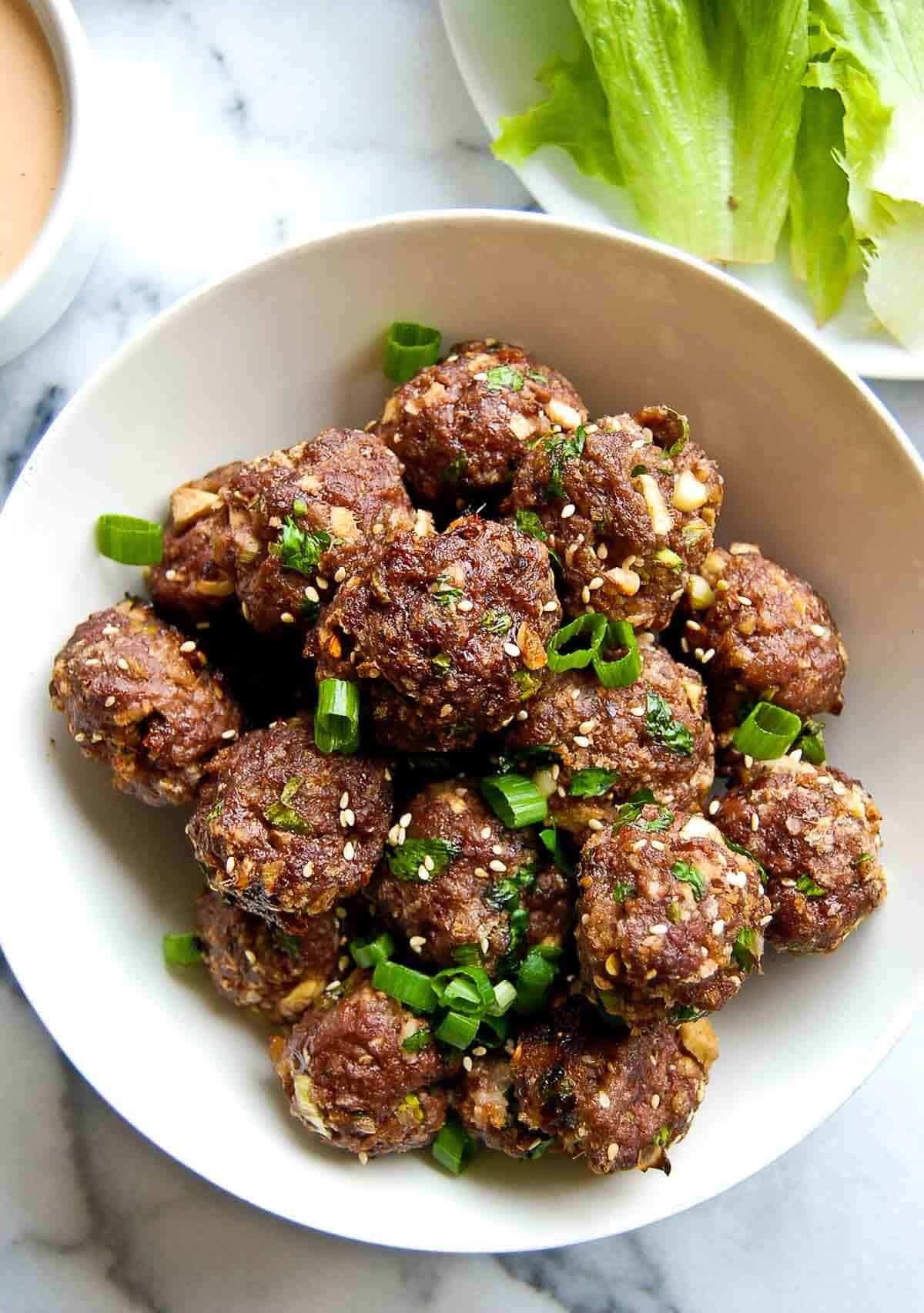 firecracker meatballs in bowl.