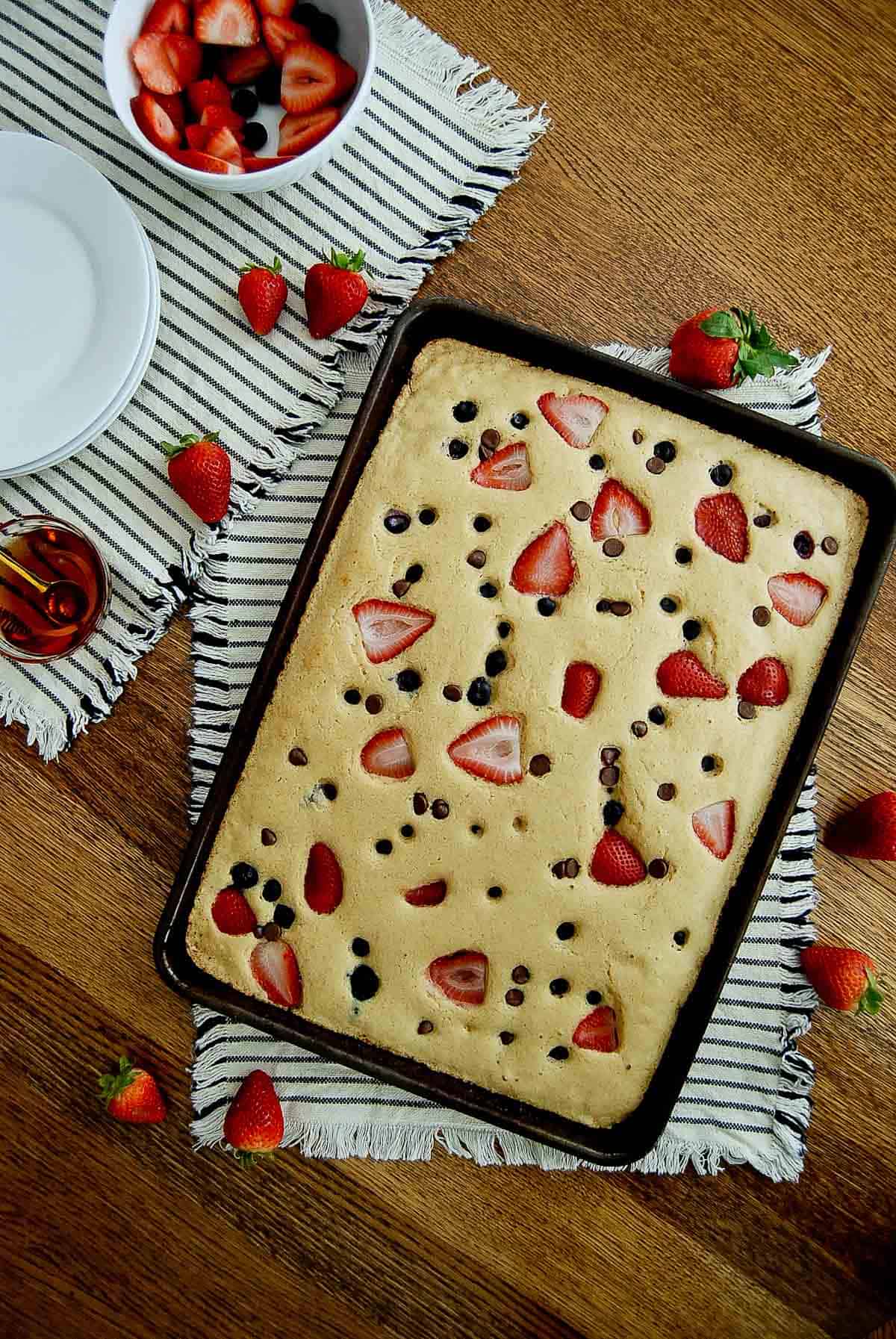 Sheet Pan Pancakes From Mix (Kodiak Cakes)