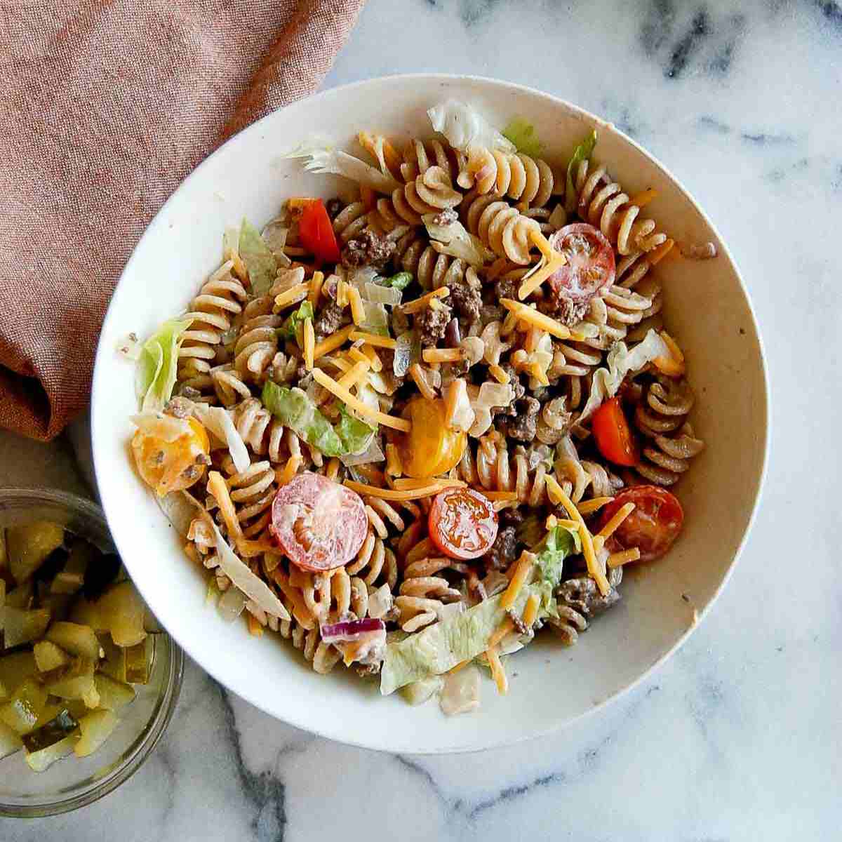 Jimmy Buffett Cheeseburger Pasta Salad-image