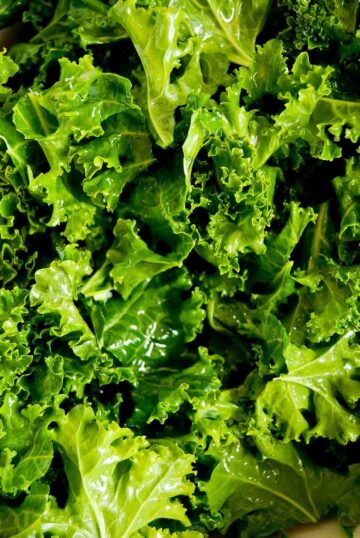 massaged curly kale.