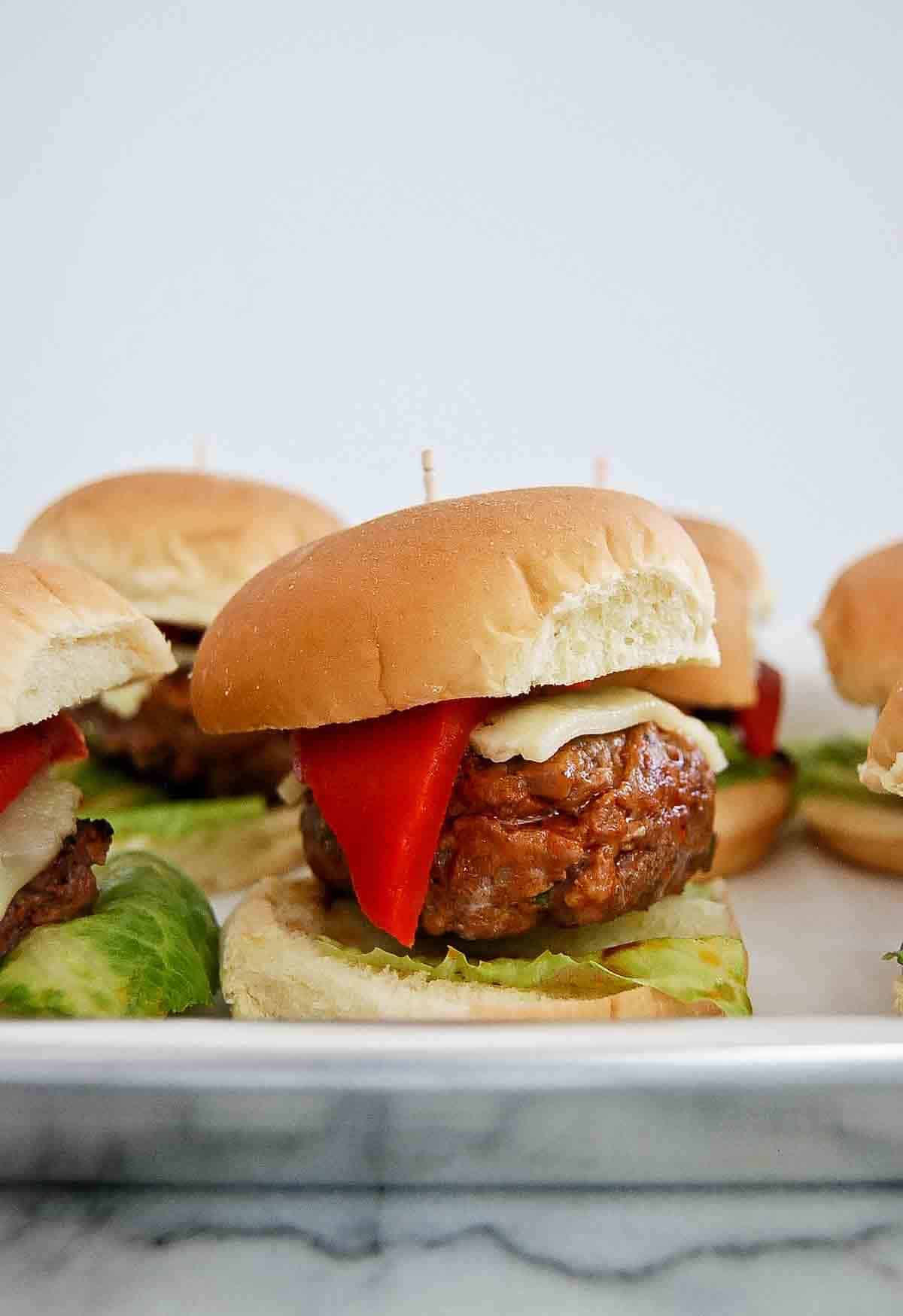 closeup of spanish slider on tray.