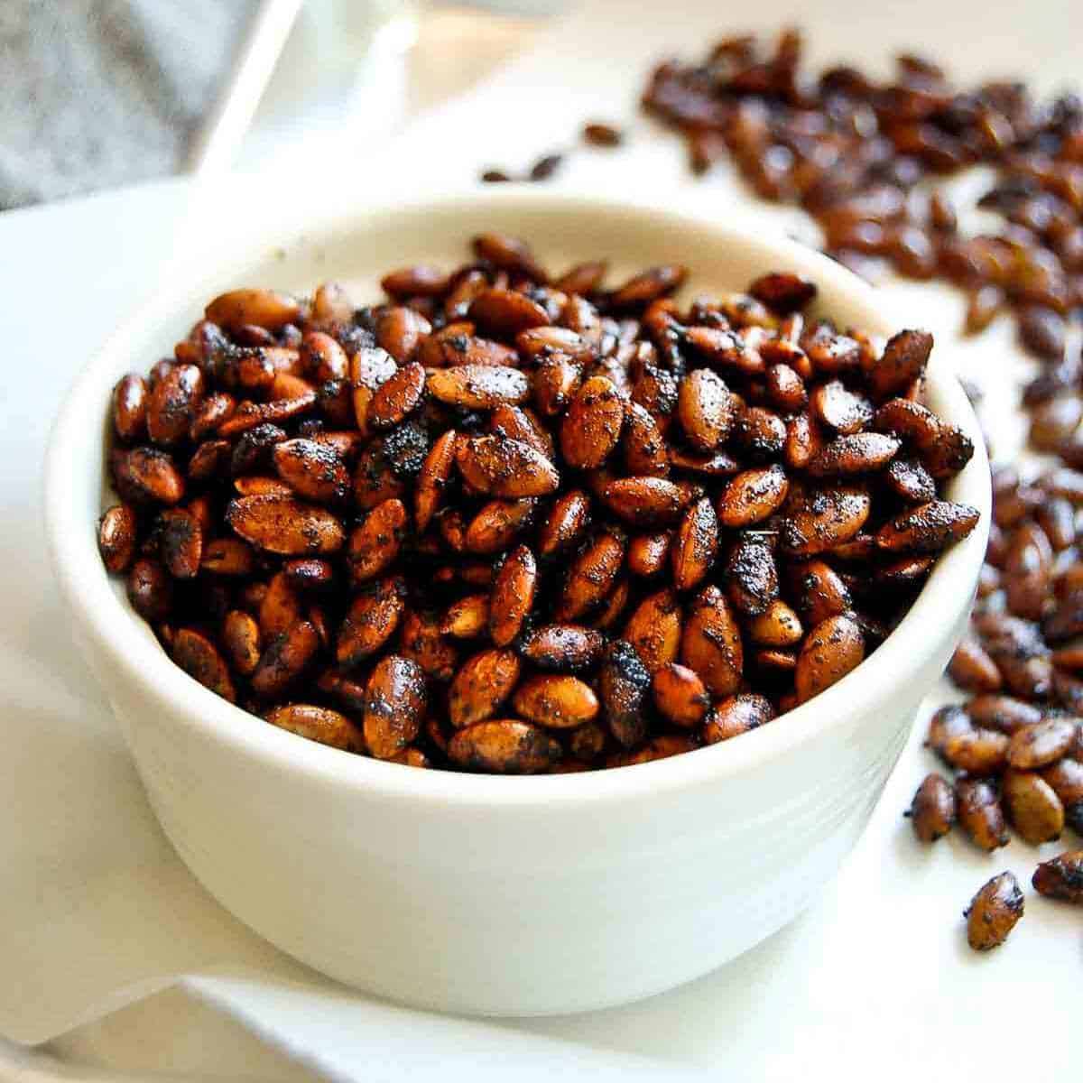 Oven Roasted Chili Lime Pepitas (Pumpkin Seeds)