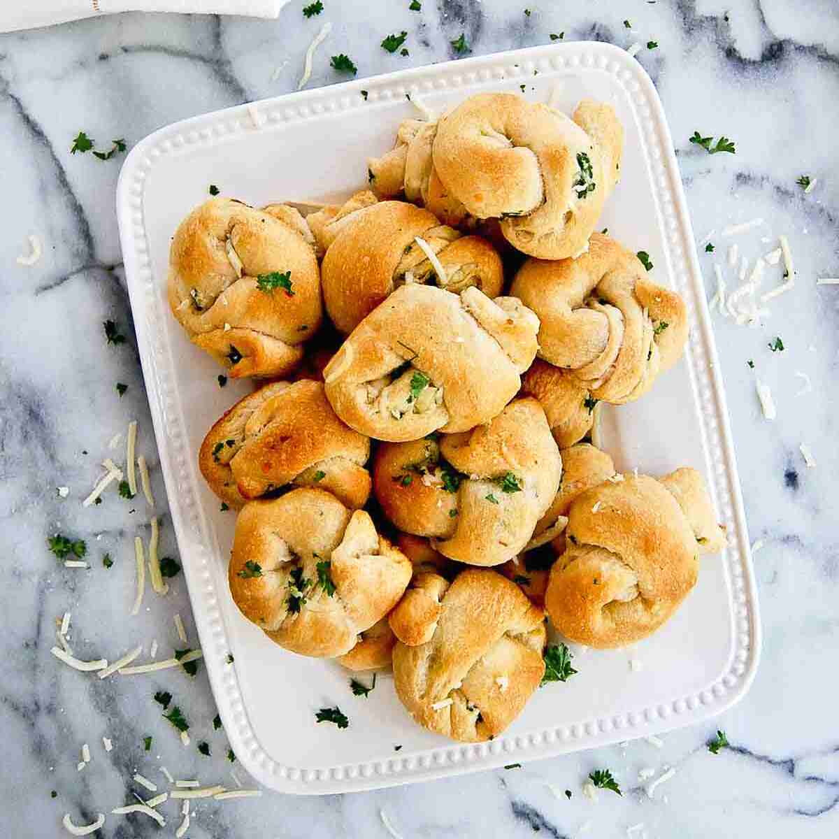 Cheesy Crescent Roll Garlic Knots With Parmesan (Easy!) | Front Range Fed
