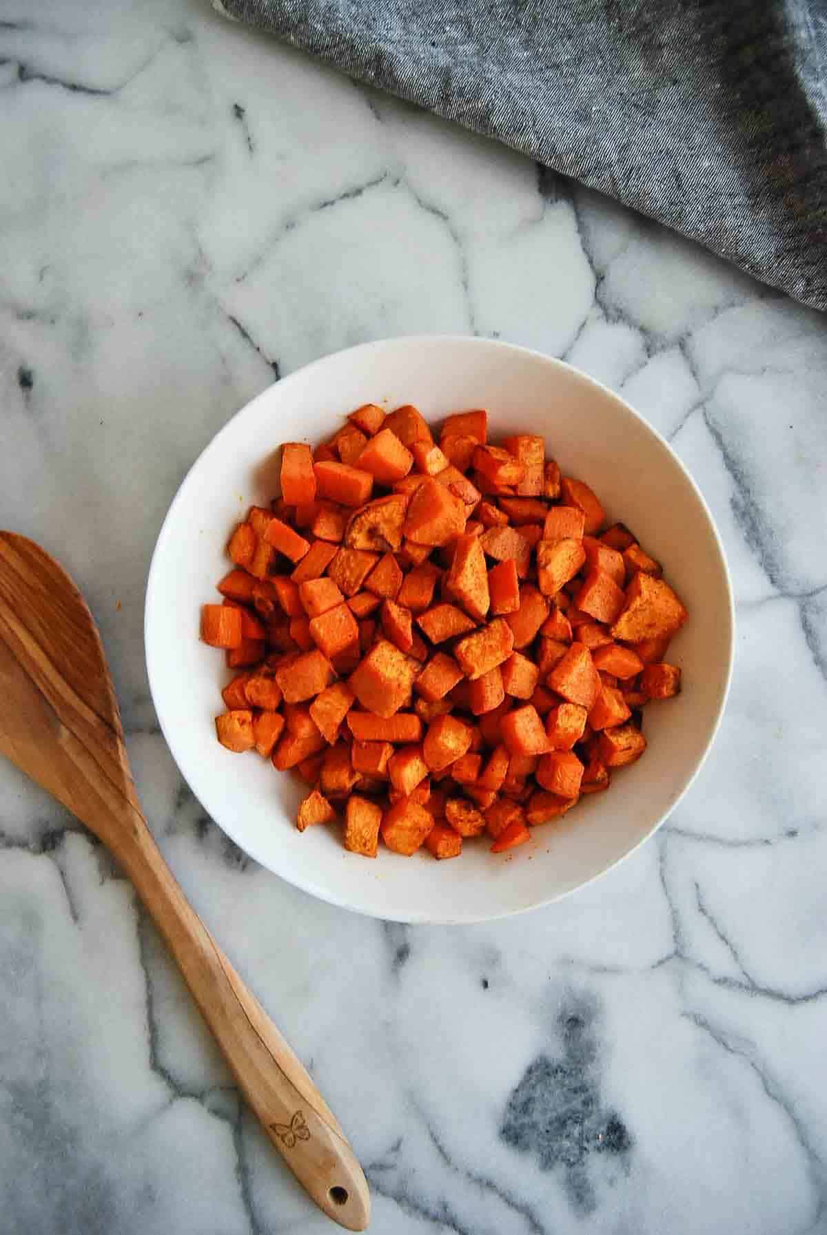 Quick And Easy Air Fryer Sweet Potato Cubes