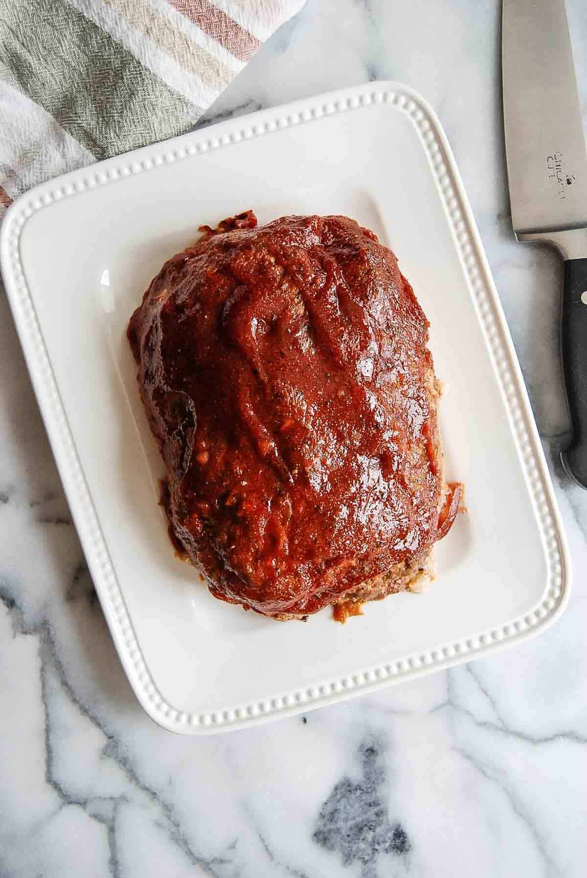 baked glazed meatloaf.