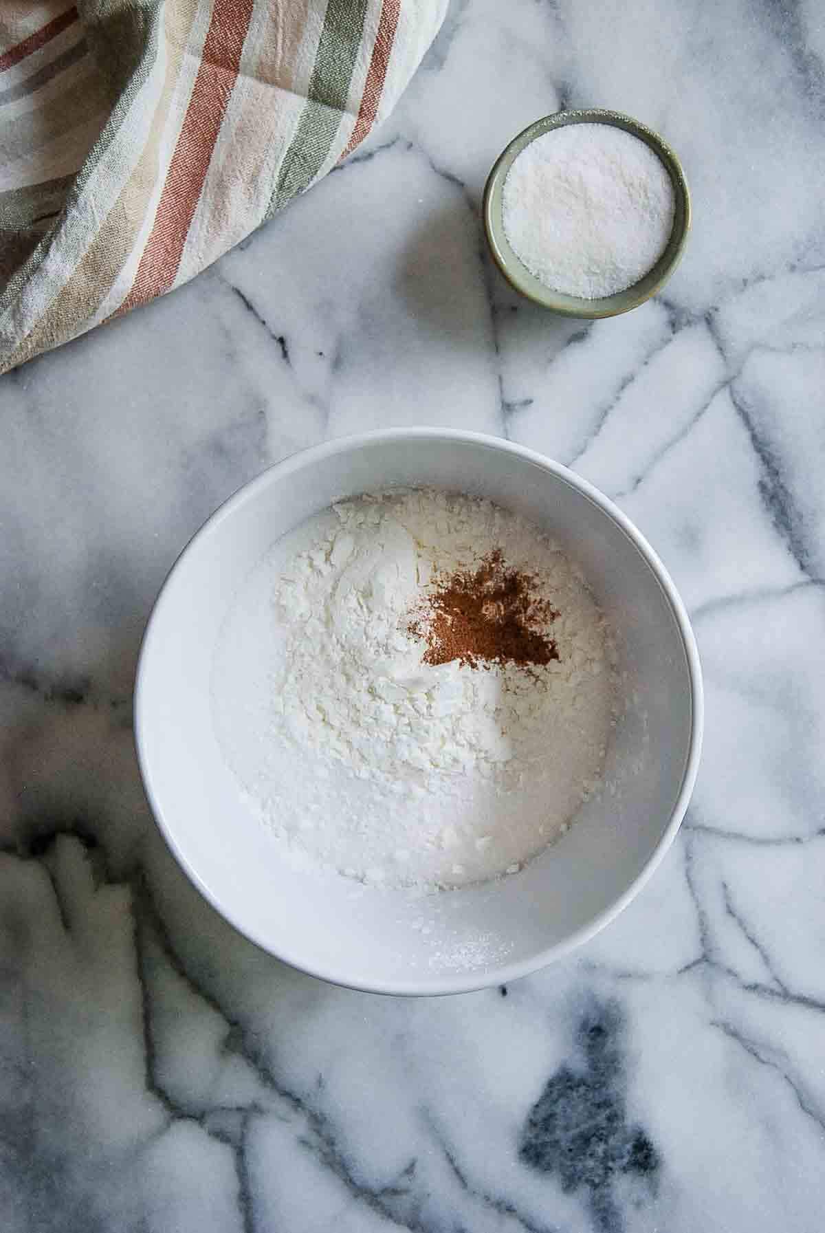sugar mixture for rhubarb pie filling.