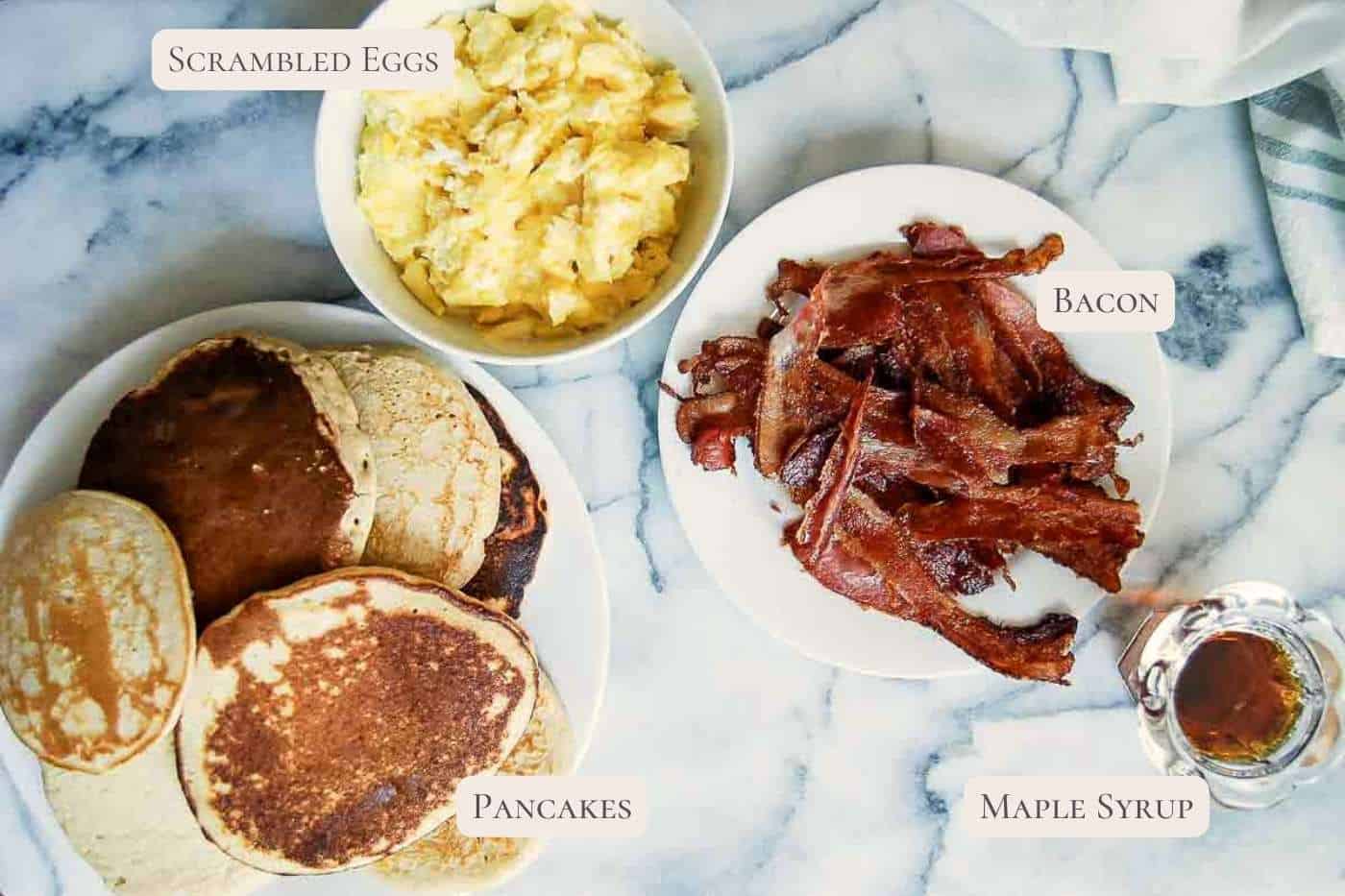 ingredients for pancake tacos on countertop.