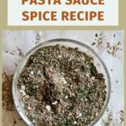 spaghetti sauce spice in jar.