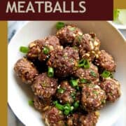 firecracker meatballs in bowl on countertop.