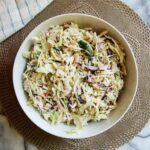 coleslaw for pulled pork in bowl.