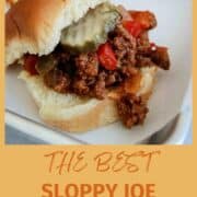 sloppy joe sliders on tray.