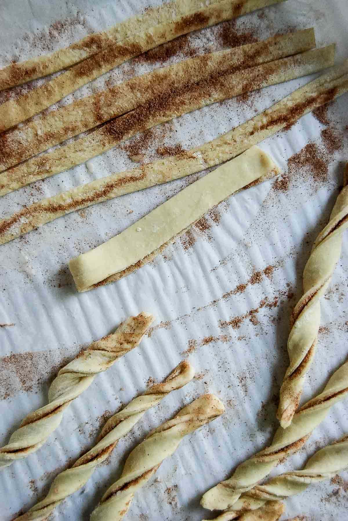 puff pastry folded in half.