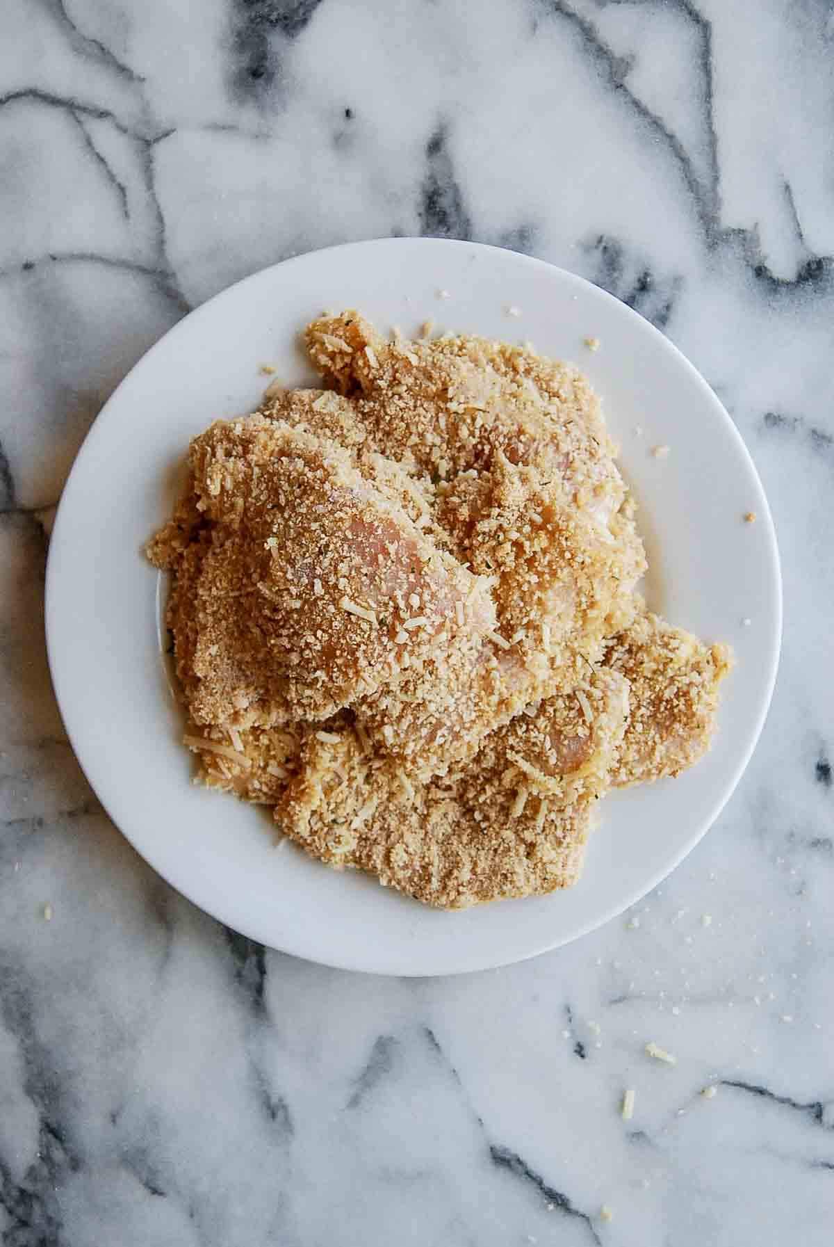 breaded chicken cutlets.