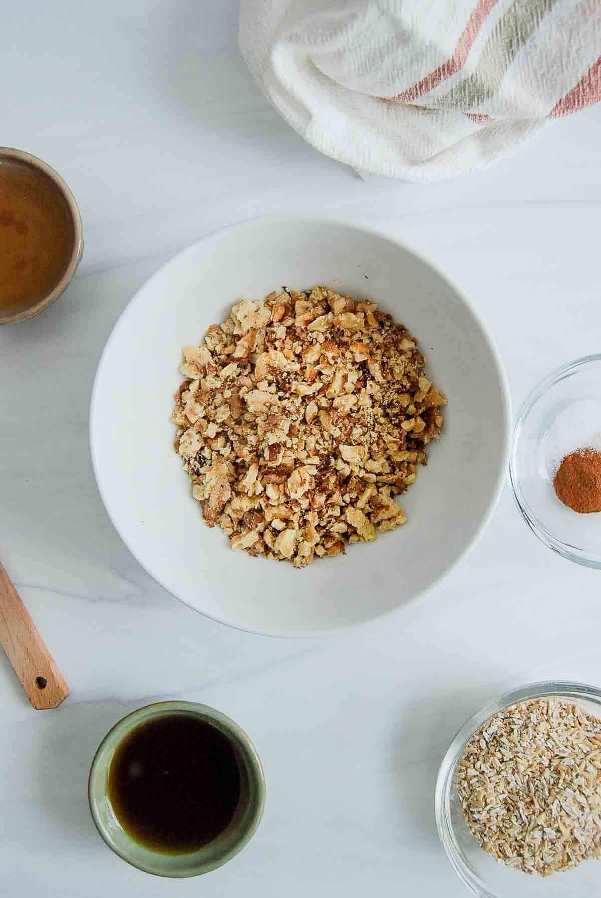 chopped walnuts.